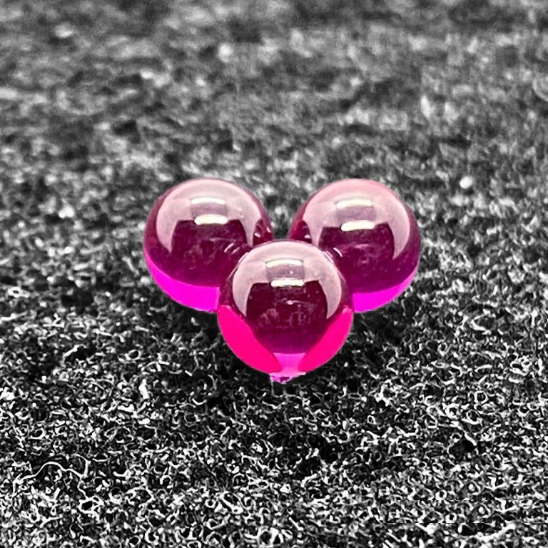 Three 3mm Genuine Ruby Gemstone Lab Quality Corundum Pivot Peak Round Pearl