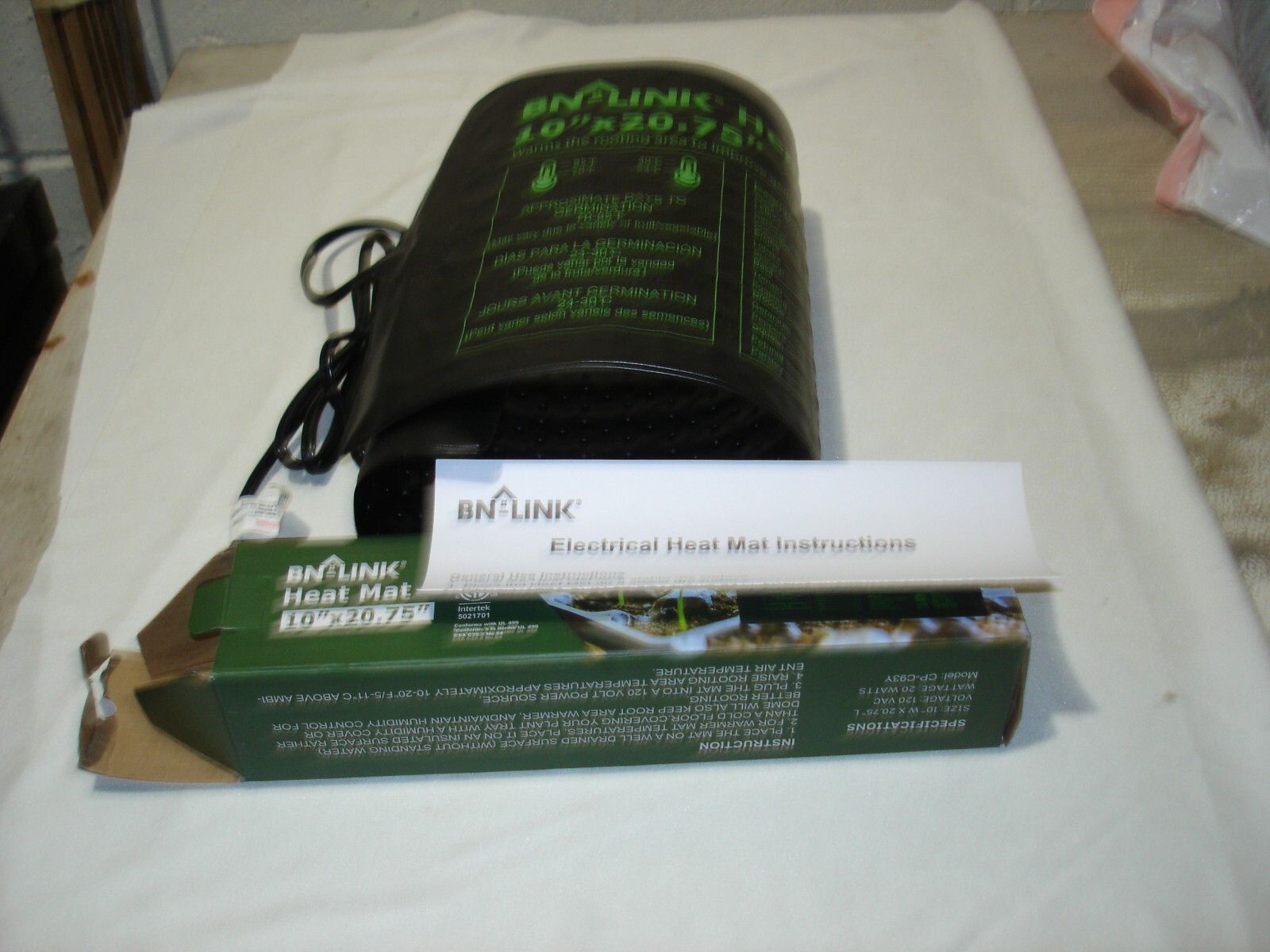 BN-LINK Seedling Heat Mat Warm Hydroponic Heating Pad 10″x20.25″ For Seed Start