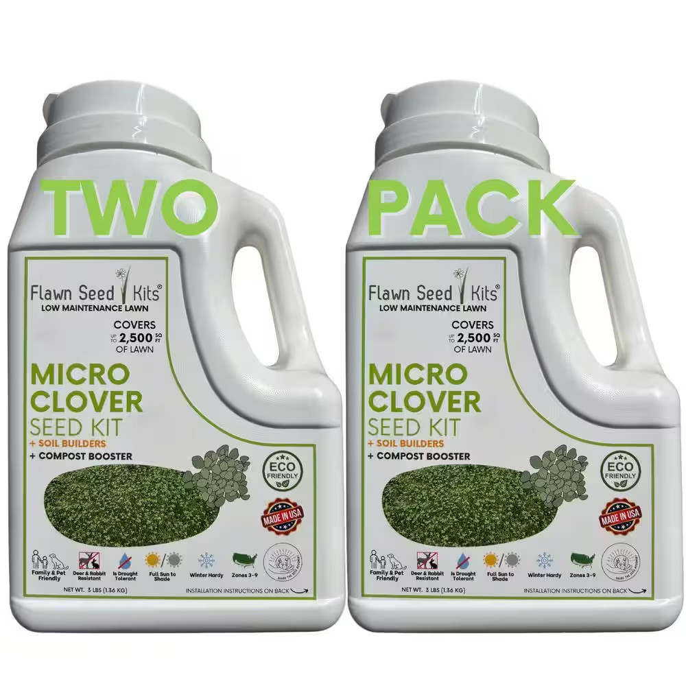 Micro Clover Alternative Grass Seed, Org Coated, Eco-Friendly, Low Growing, Low