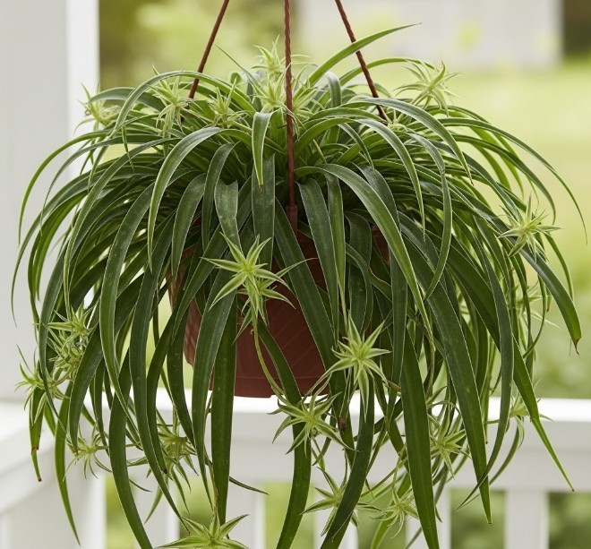 Spider Plant Live Plant Ocean Tropical Indoor Easy Grow In 8 Inch Hanging Basket