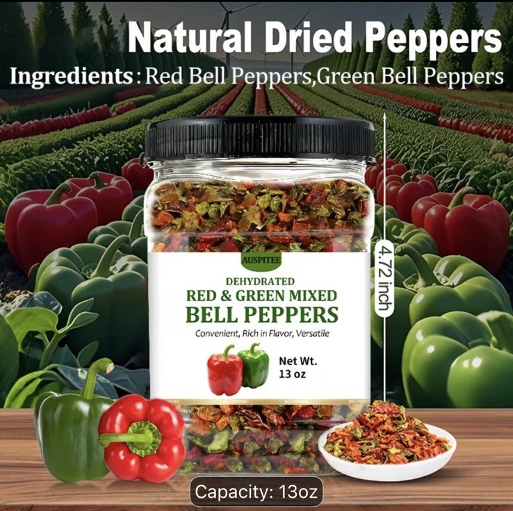 Big Red Sweet Bell Pepper Mix , NON-GMO, Heirloom , Dry Bell Pepper Mix