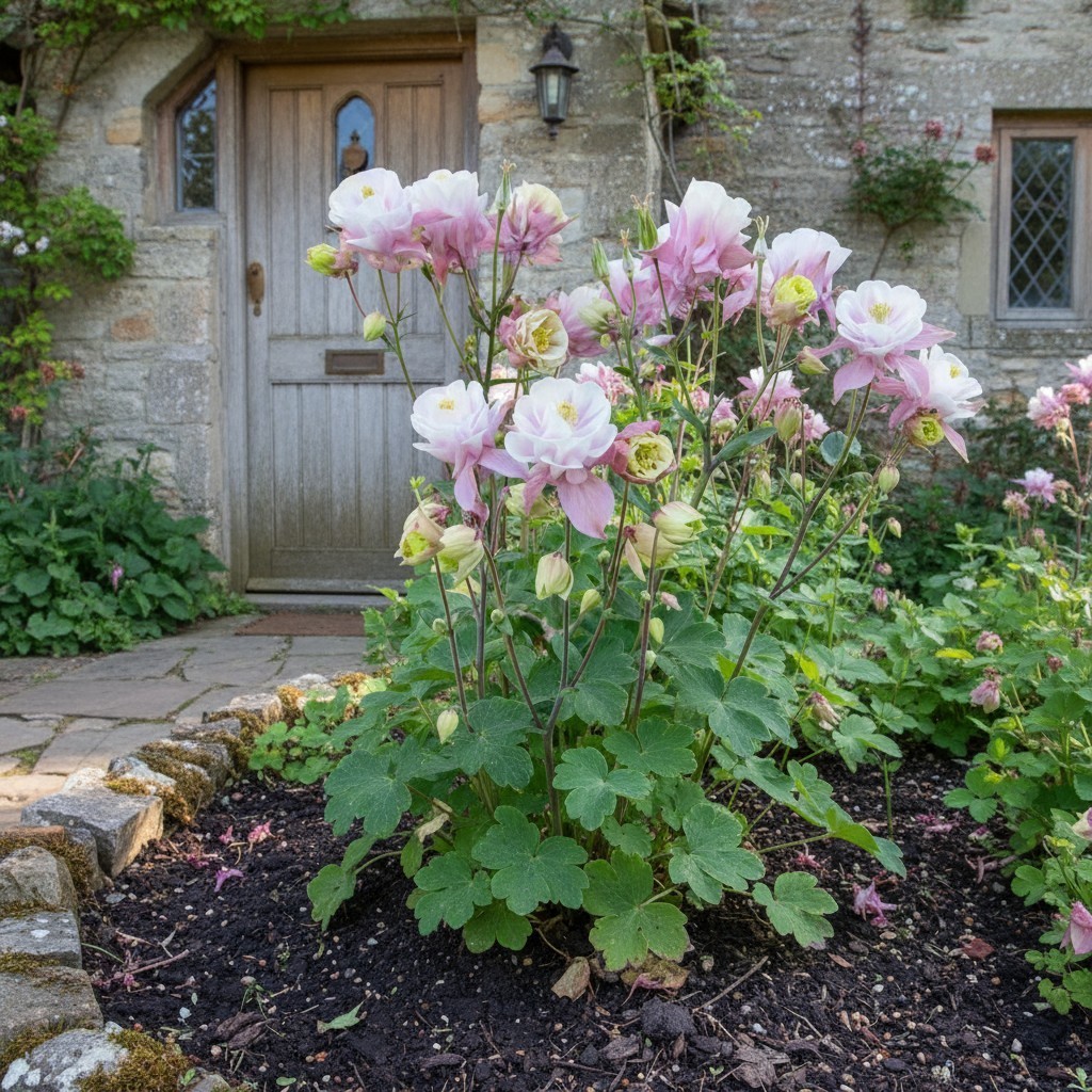 100 Double Pink and White Columbine Seeds – Aquilegia Perennial Flowers