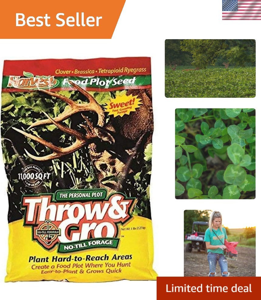 5 Lbs Evolved Harvest No-Till Forage – Perfect Food Plot Seeds for Healthy Deer