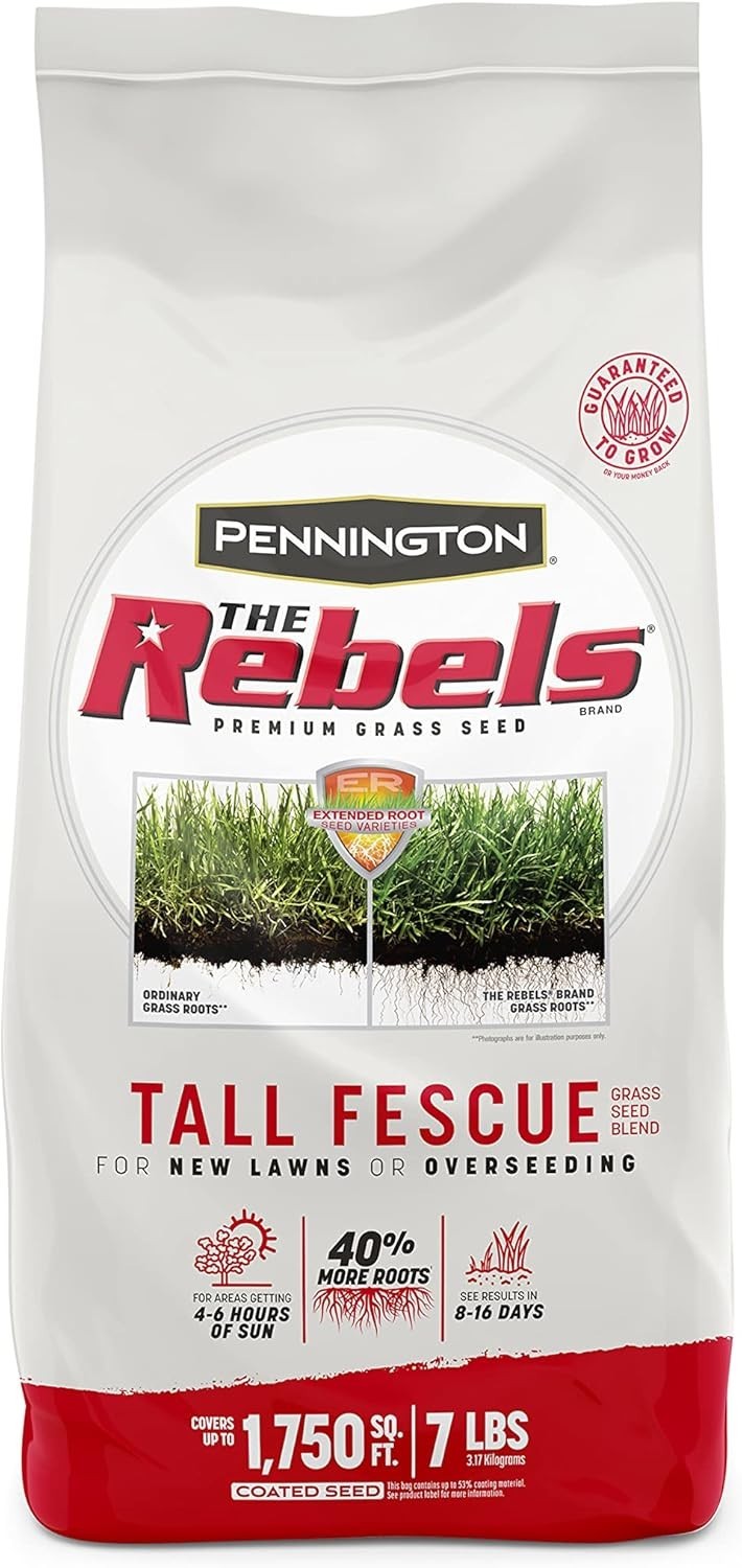 7lb Rebels Tall Fescue Grass Seed for Stunning Lawns – Ideal for Spring Planting