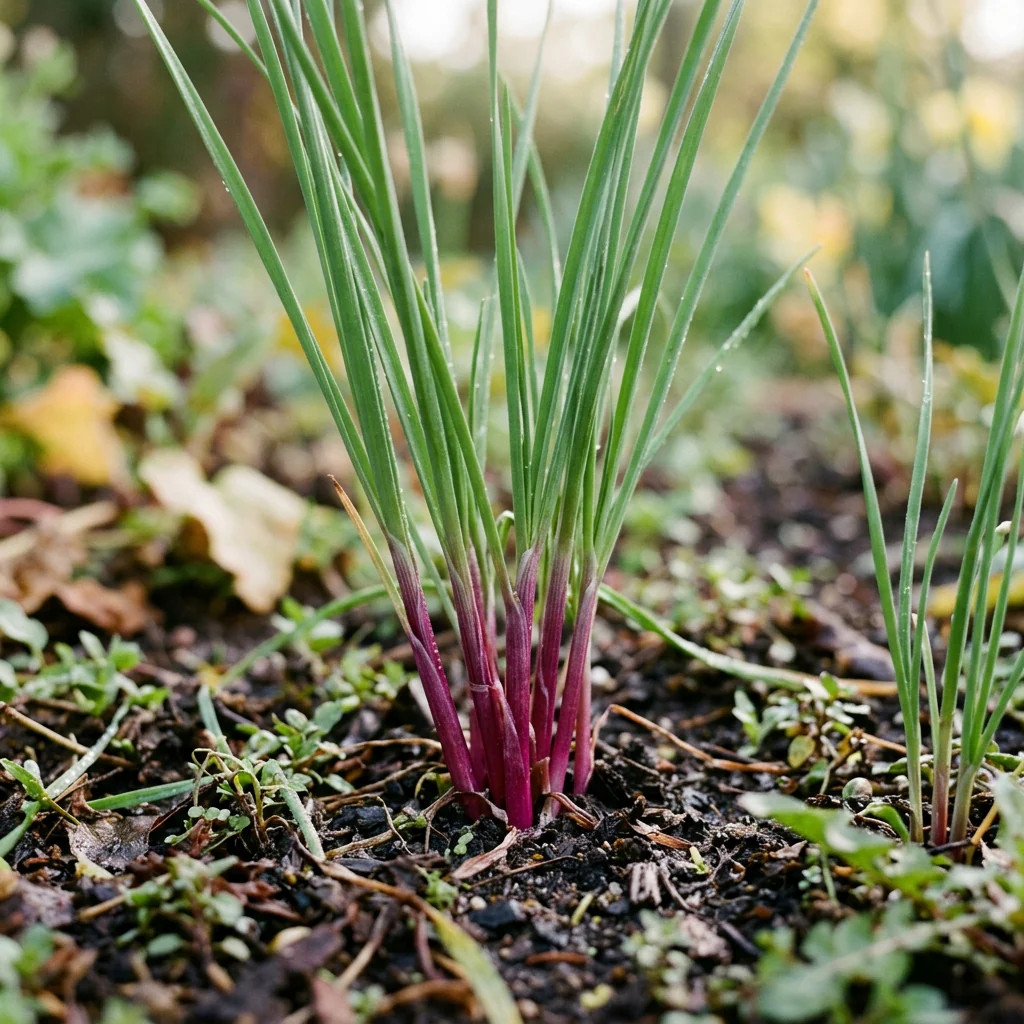 500 Purple Stem Garlic Chives Seeds for Planting – Premium Heirloom Purple Stem