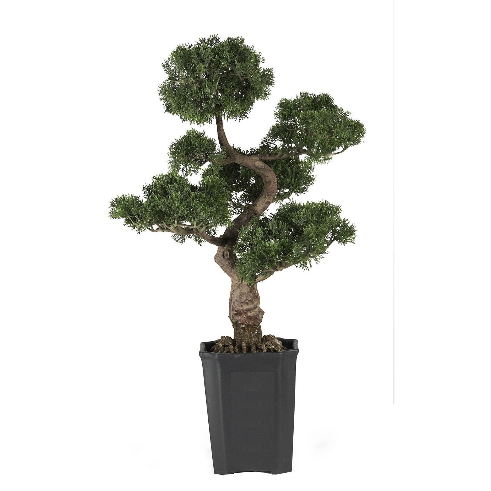 Artificial Cedar Bonsai Tree Large Faux Bonsai in Decorative Planter Zen Hom 36″