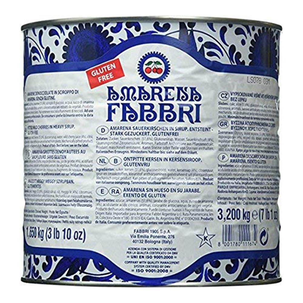 Fabbri Amarena Wild Cherries in Syrup, 7 Pounds, Food Service Size, Gluten Free