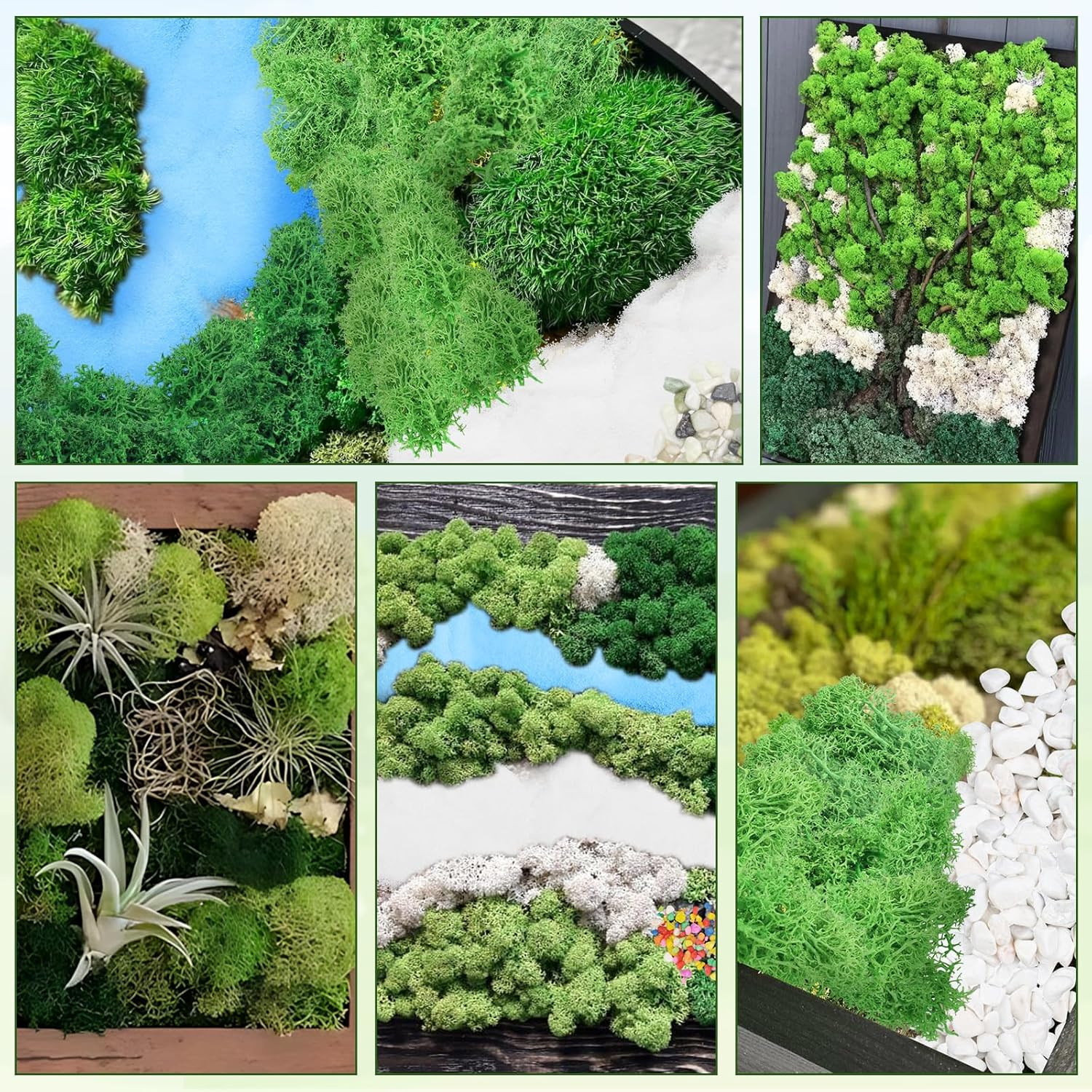 Scenery Basing Material Kit, 10 Pack Fairy Garden Miniatures Accessories Kit Dry