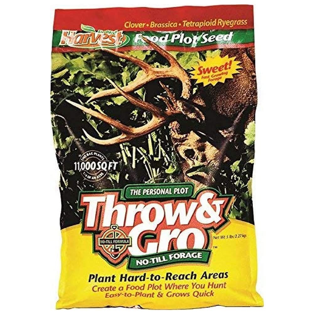 EVOLVED HARVEST Throw & Gro No-Till Forage for Deer – Easy-to-Plant Fast-Grow…