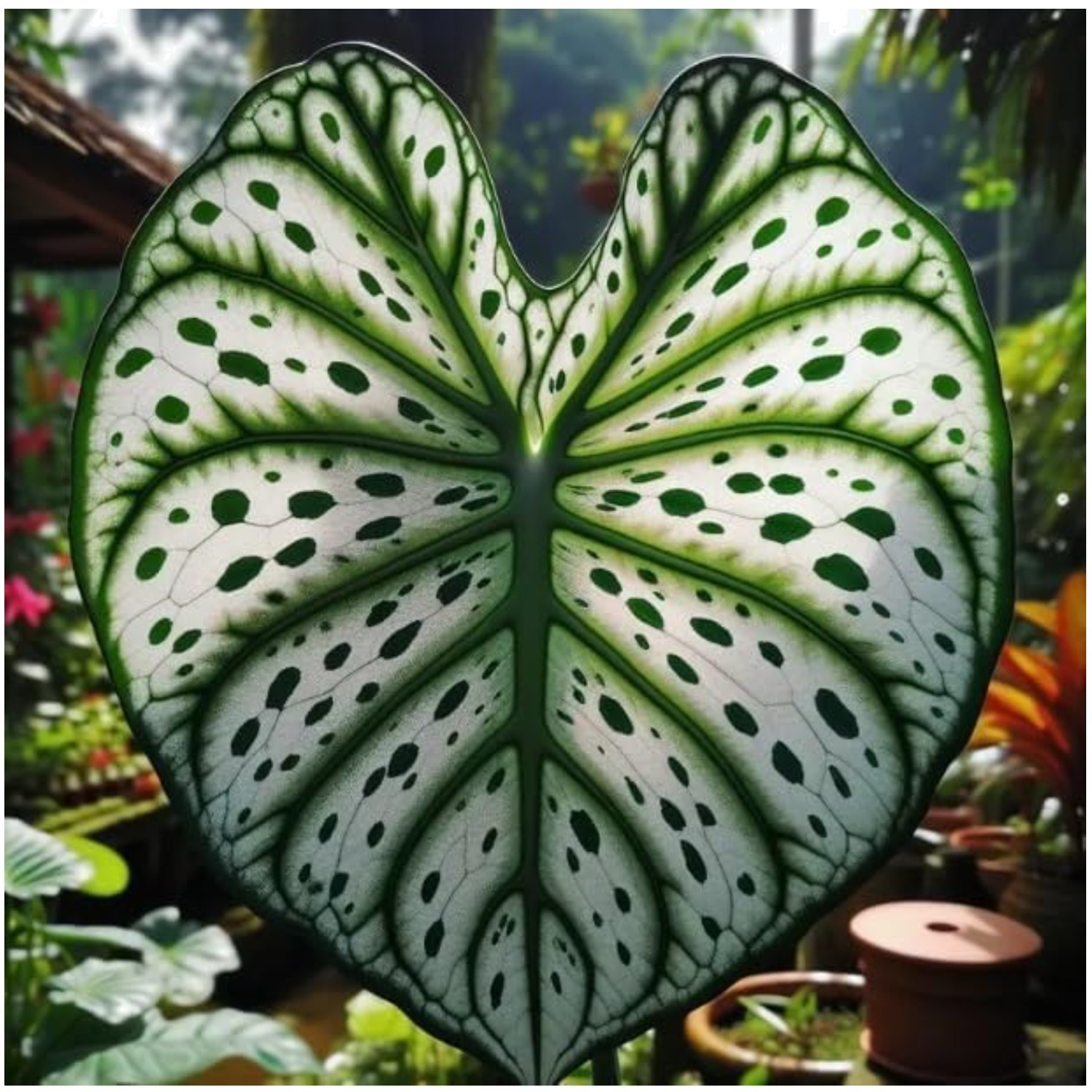 Green & White Caladium Bulbs – Easy to Grow Perennial Hosta