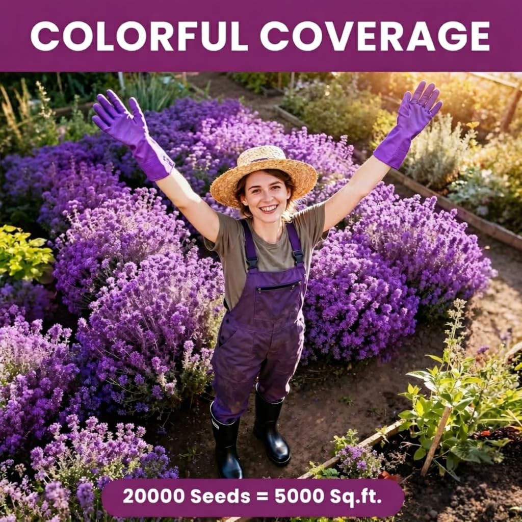 20000+ Creeping Thyme Seeds for Planting, Non-GMO Ground Cover Seeds, Fragran…