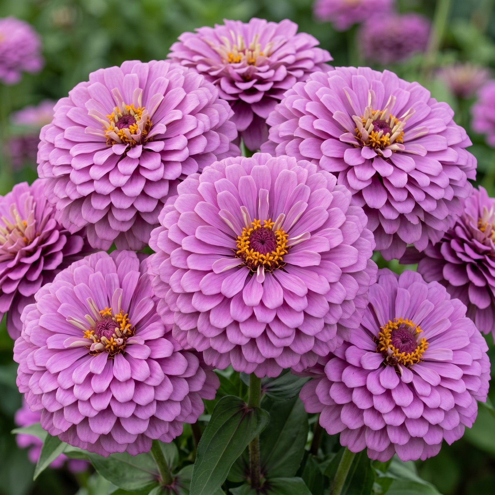 Zinnia GIGANTICA LAVENDER 5″Huge Florist Double Blooms Tall Cut Flowers 50 Seeds