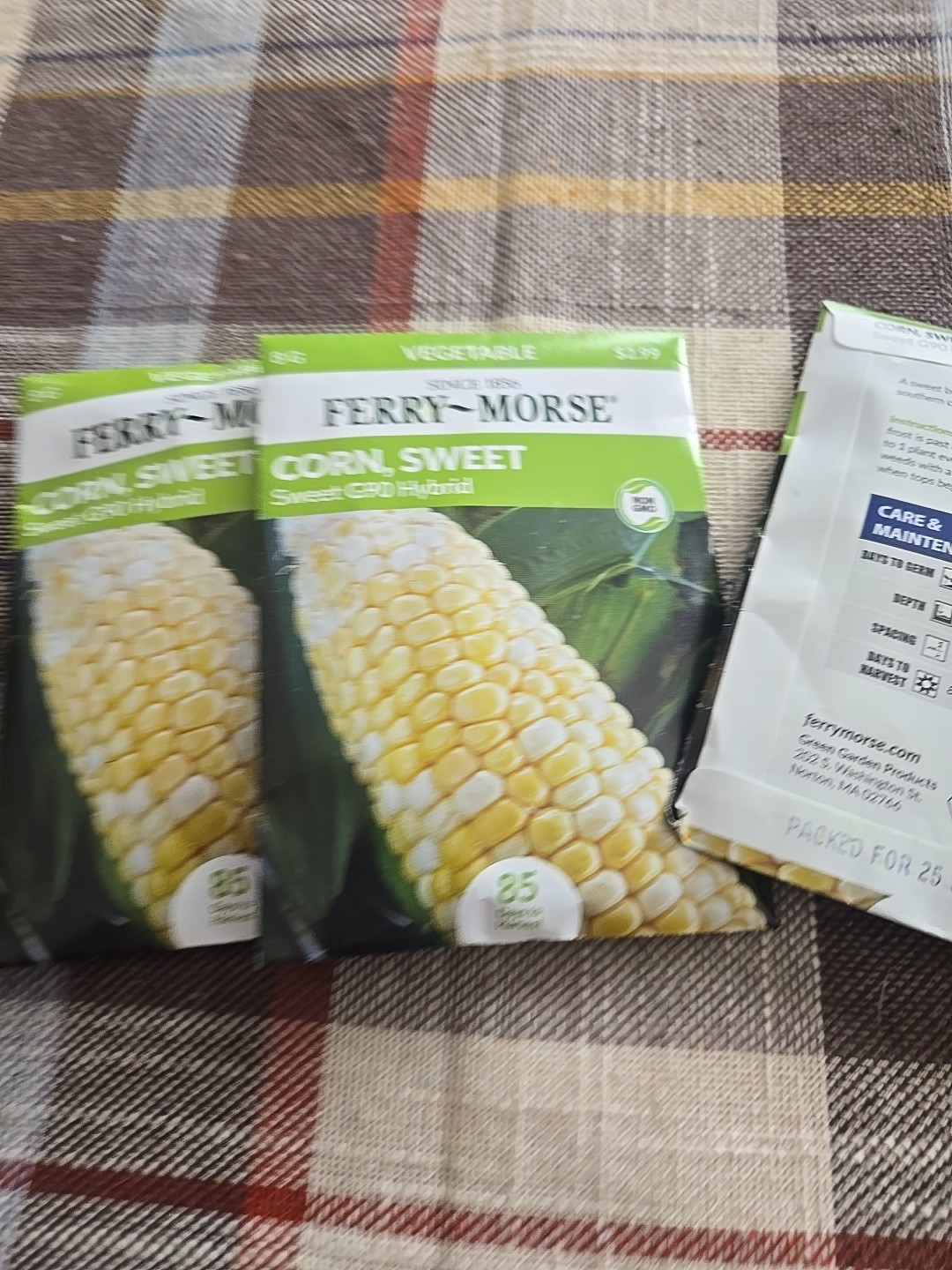Ferry-Morse 2025 Seed Corn Sweet G90 HYBIRD 8g
