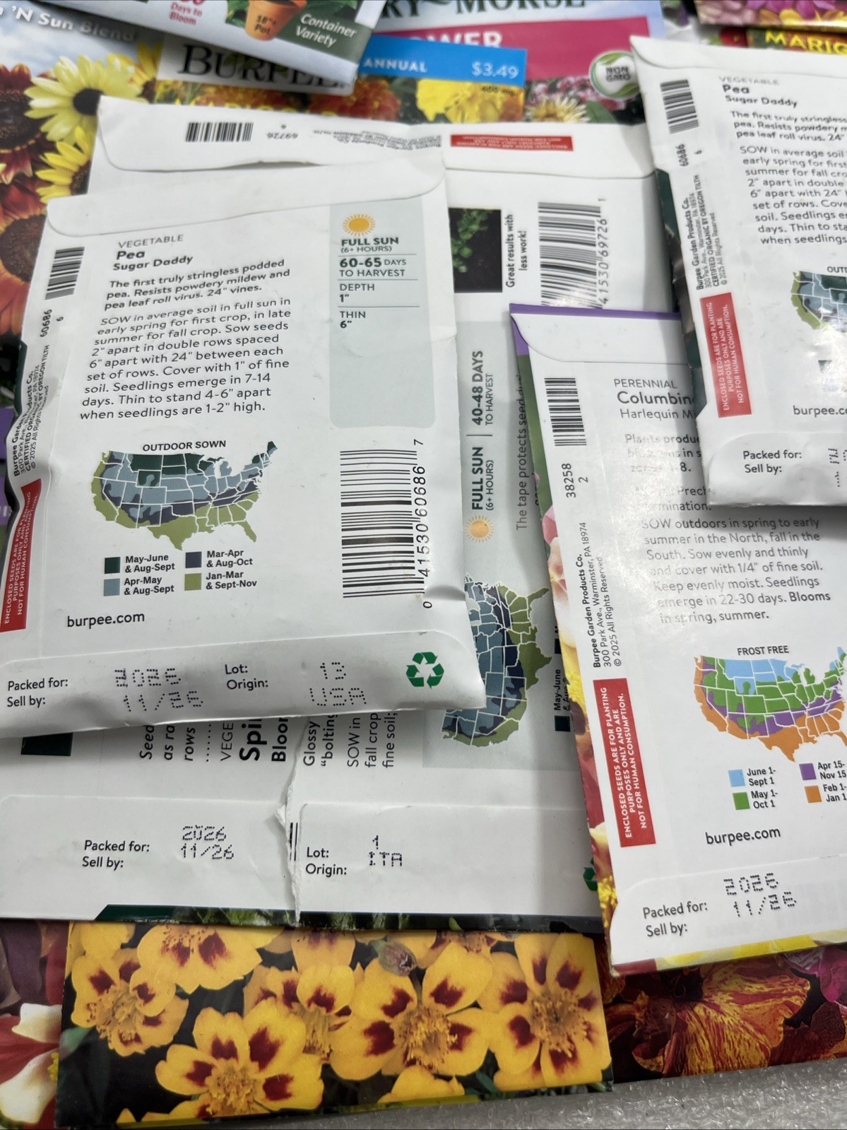 Flowers &Vegetable Plant Seeds (Assorted Lot of 100) sell by 11/26 Garden