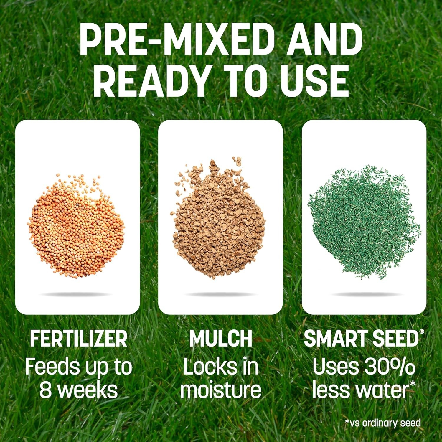 Bermuda Grass Seed, Fertilizer and Mulch – 5 lb Jug for Optimal Lawn Repair