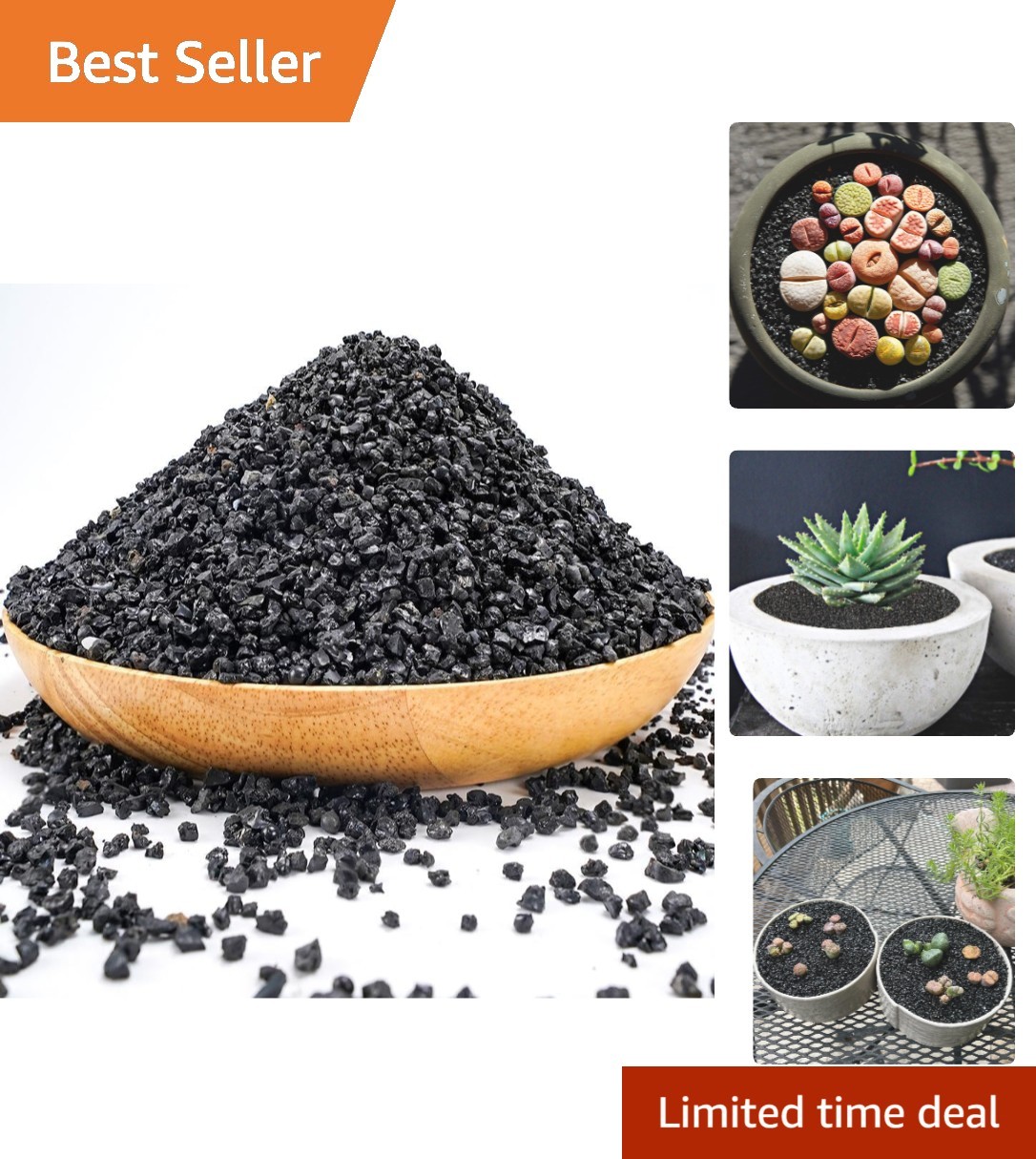 Vibrant 2.2 lb Black Lava Pebbles – Decorative Gravel for Home & Aquariums