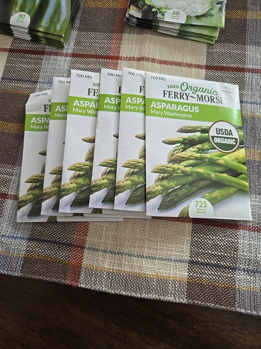 Ferry-Morse 2025 Seed Asparagus Mary Washington Organic 700 Mg
