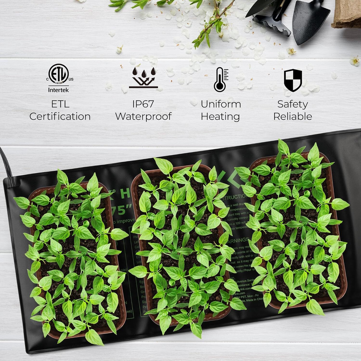 BN-LINK Seedling Heat Mat Heating Pad + Digital Thermostat Controller Combo Set