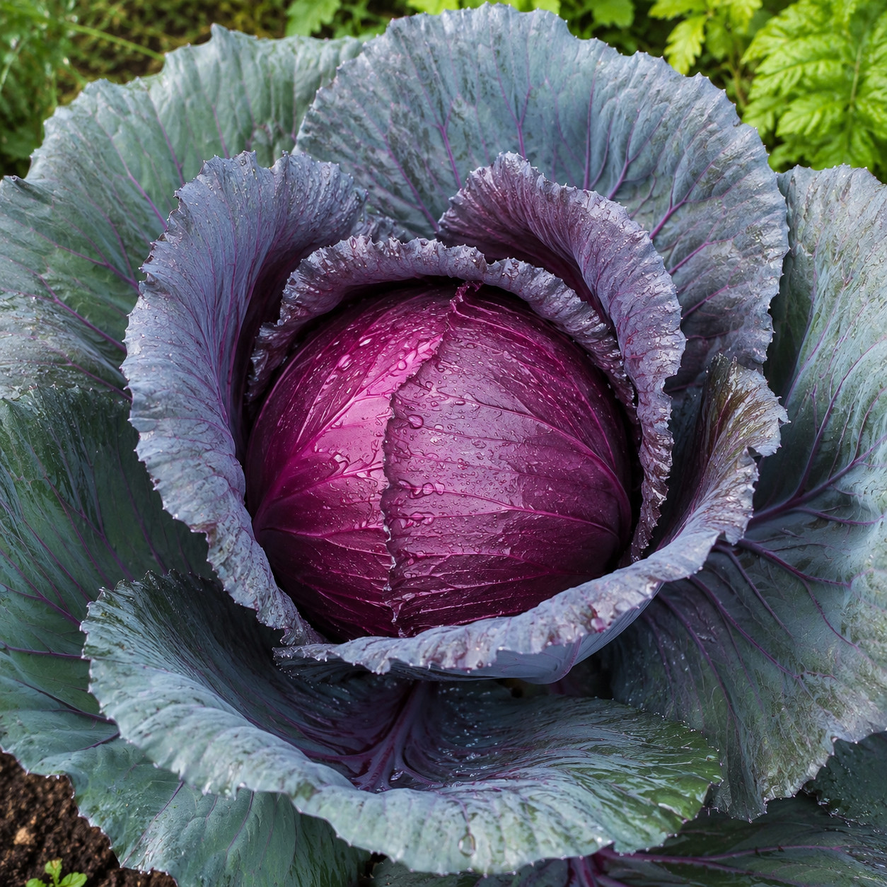 750+ Mammoth Red Rock Cabbage Seeds – 100% Heirloom – Non-GMO – Open Pollinating