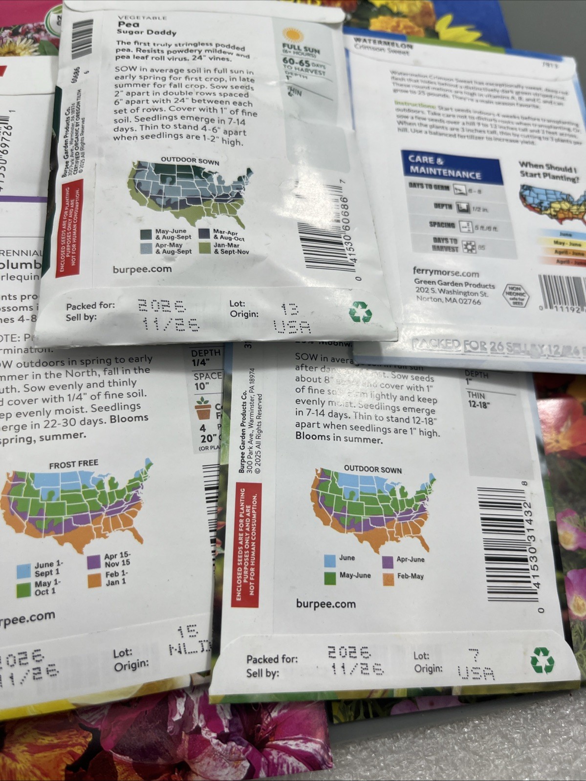Flowers &Vegetable Plant Seeds (Assorted Lot of 100) sell by 11/26 Garden