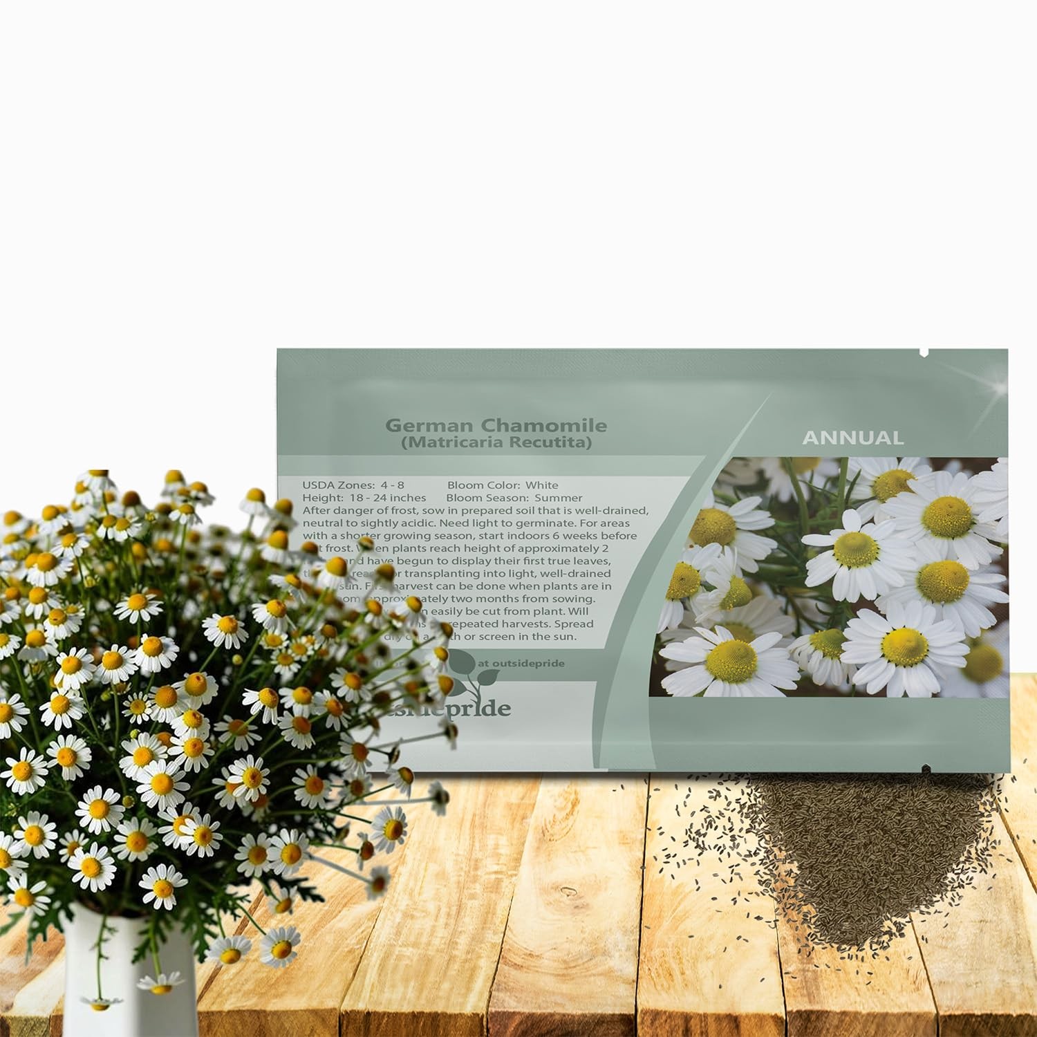 German Chamomile Seeds 5000 Pcs Annual, Drought Tolerant, SelfSeeding & Vers…