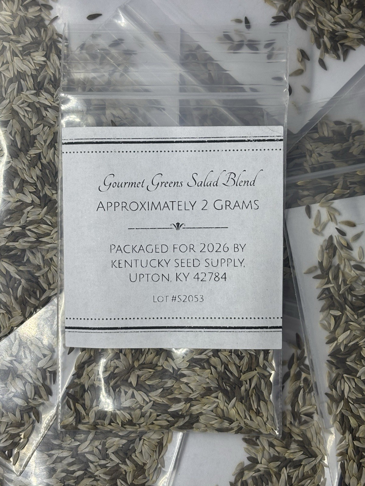 10 packages Gourmet Greens Salad Blend Seeds-2 Grams