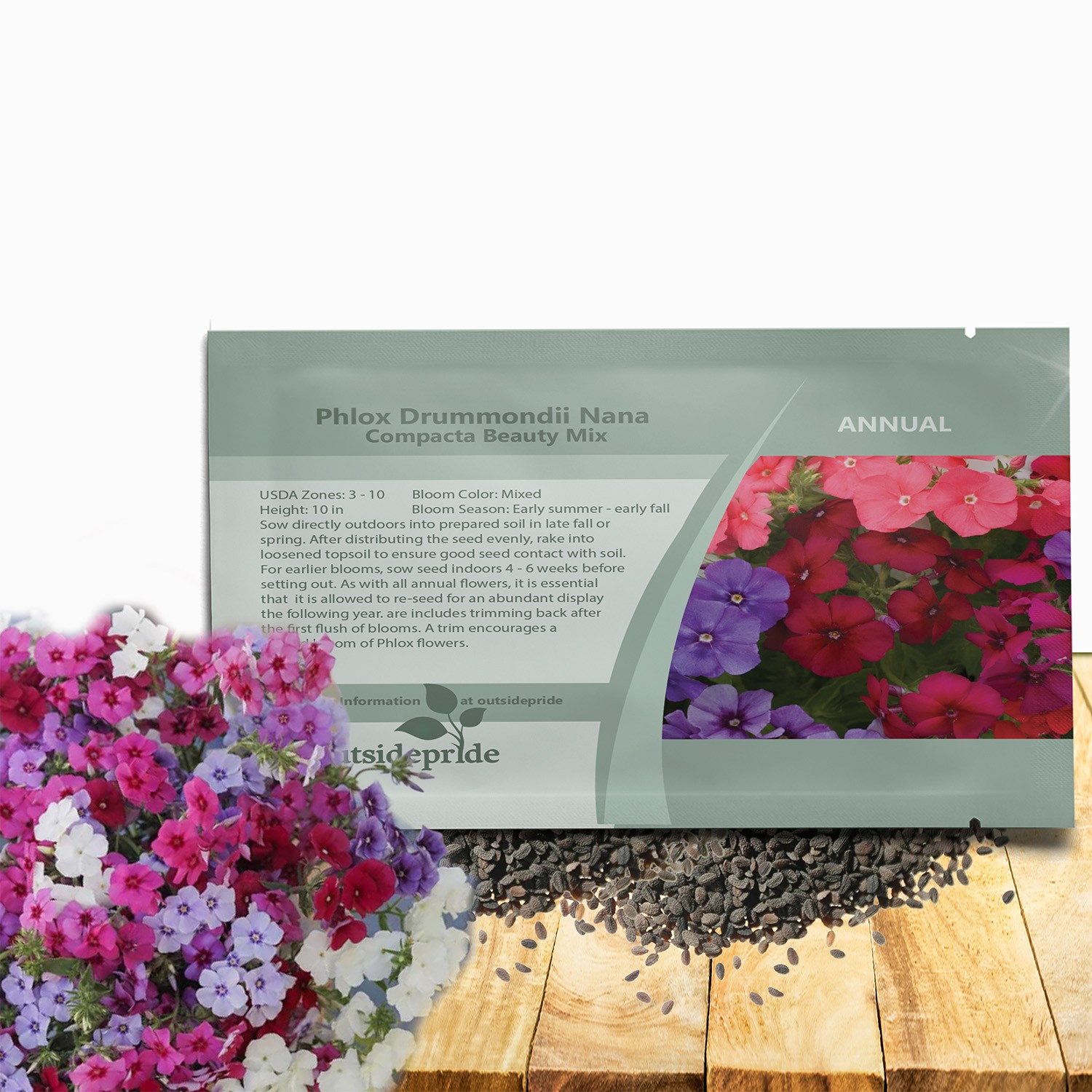 2000 Seeds Phlox Seeds – Phlox Drummondii Mix Flower Seed