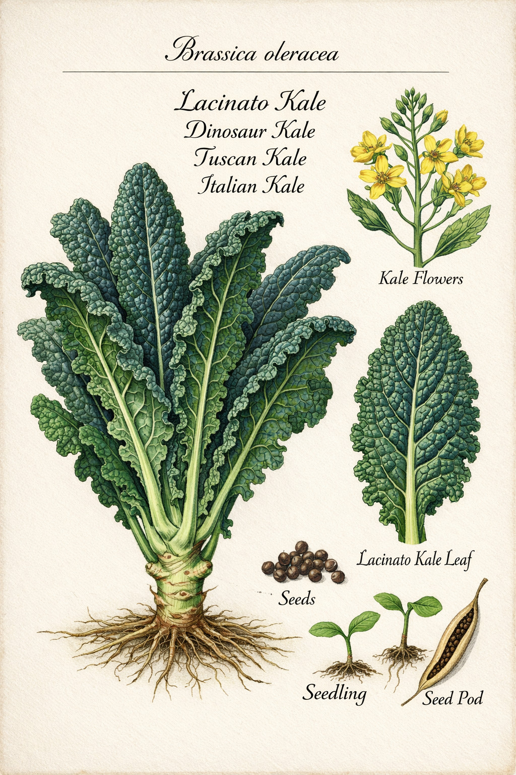 1 Ounce Lacinato Kale Seeds Approximately 8,000 Seeds Microgreens Sprouting Seed