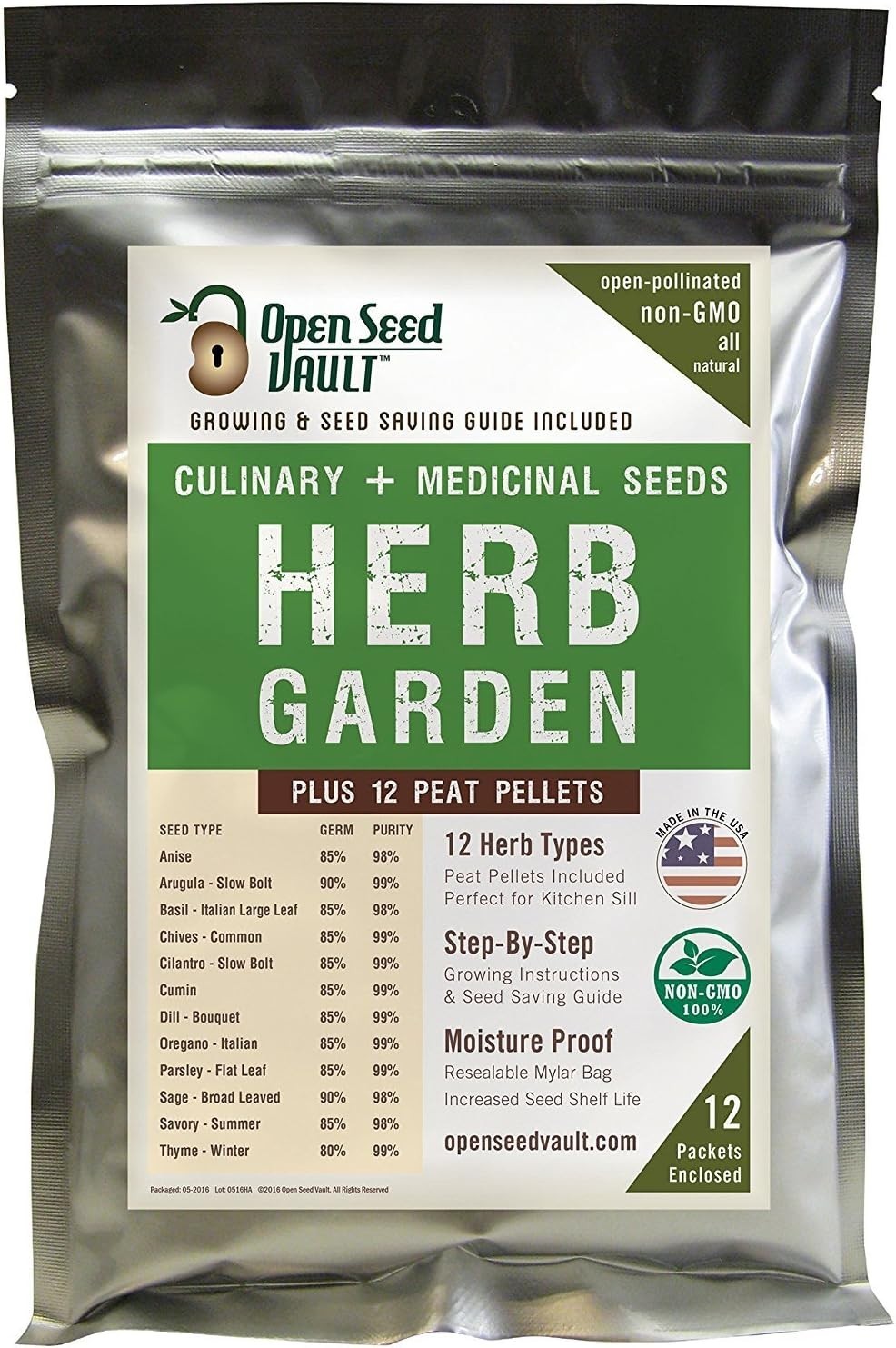 Gift-Worthy Herb Seed Variety Pack | 4,000 Heirloom Seeds for Garden Enthusiasts