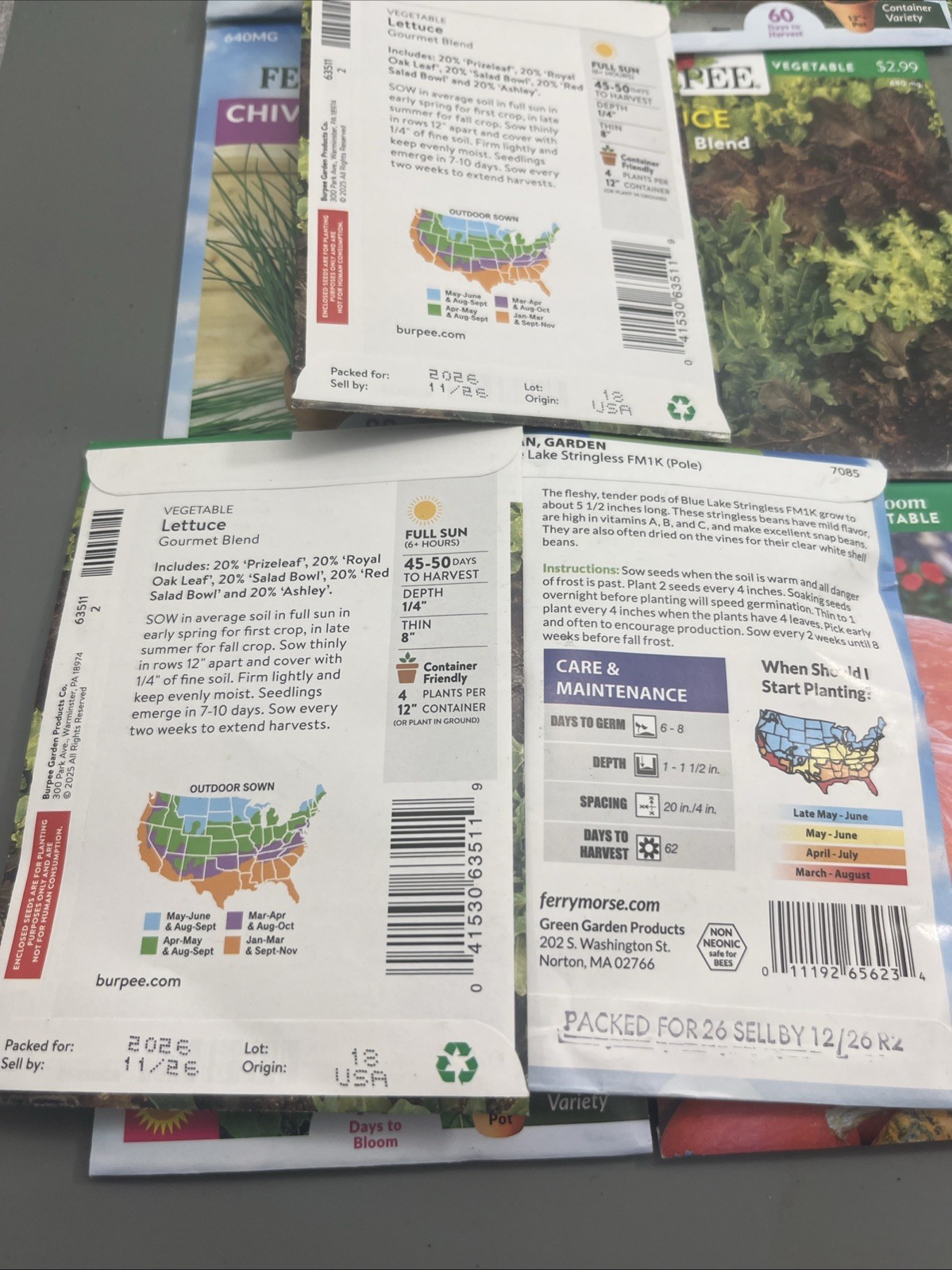Flowers &Vegetable Plant Seeds (Assorted Lot of 50) sell by 11/26 Garden