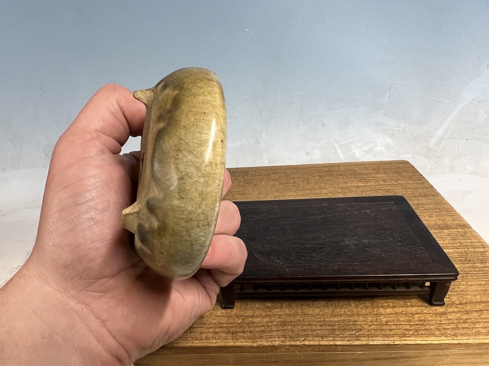 Beautiful Handmade Glazed Shohin Size Bonsai Tree Pot By Mitsuyama 3 5/8”