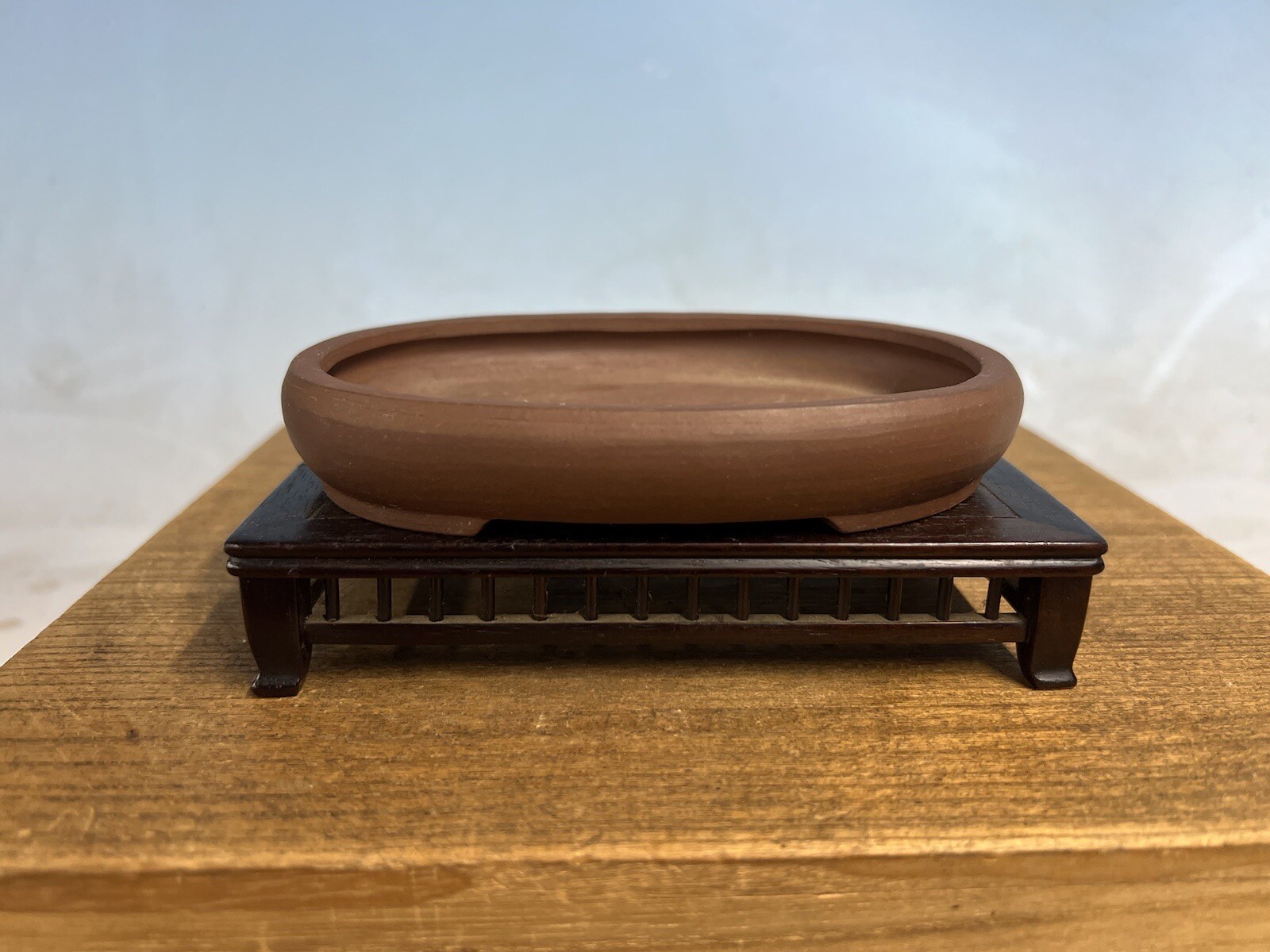 Unglazed Shohin Size Bonsai Tree Pot By Kimiko 5 3/4” Rare One